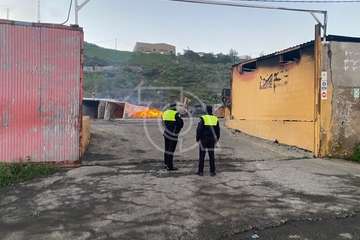  El efecto devastador del incendio de Jinámar (Telde), a vista de pájaro/TA.